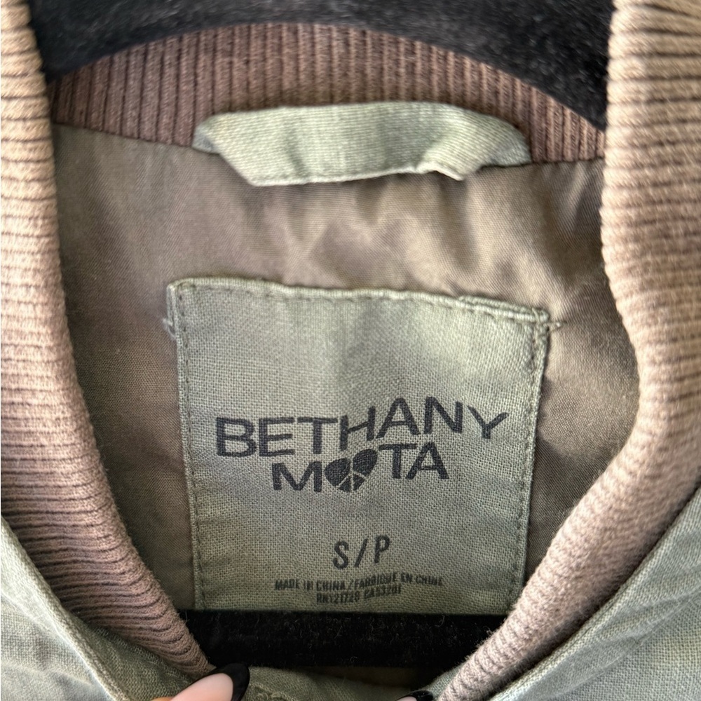 Bethany Mota Utility Jacket Green Patch Detail Size S - Picture 2 of 7